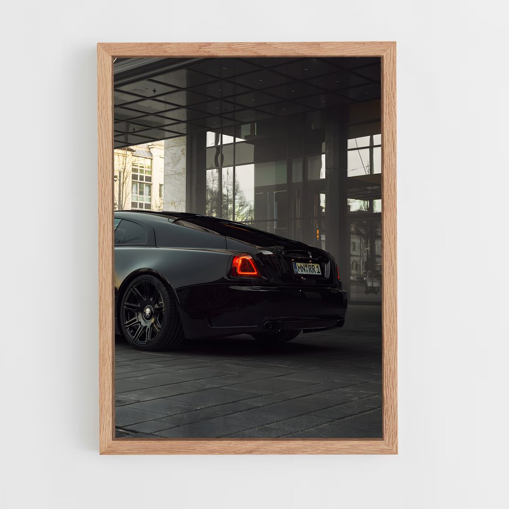 Poster Wraith noir badge élégant – affiche Rolls-Royce (vue 4)